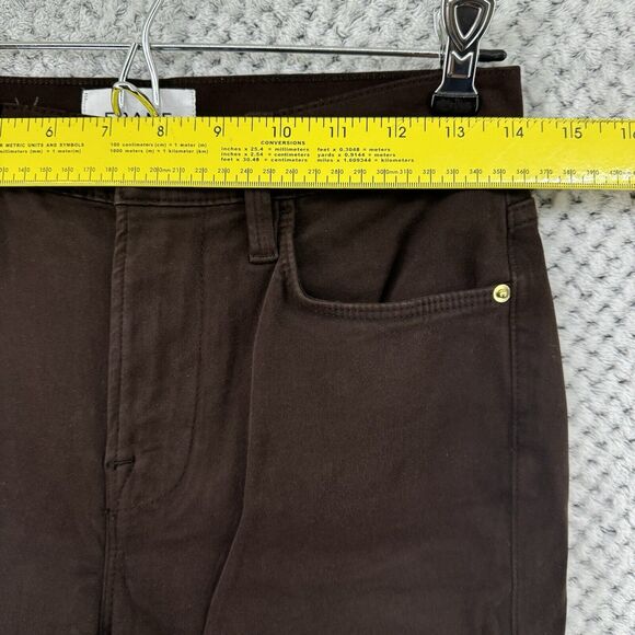 FRAME Pants Women 27 Brown Le High Skinny Crop Mid Rise Soft Stretchy 5 Pockets - Picture 12 of 16